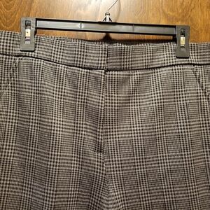 NWT Banana Republic Black & Gray Checkered Ponte Pants